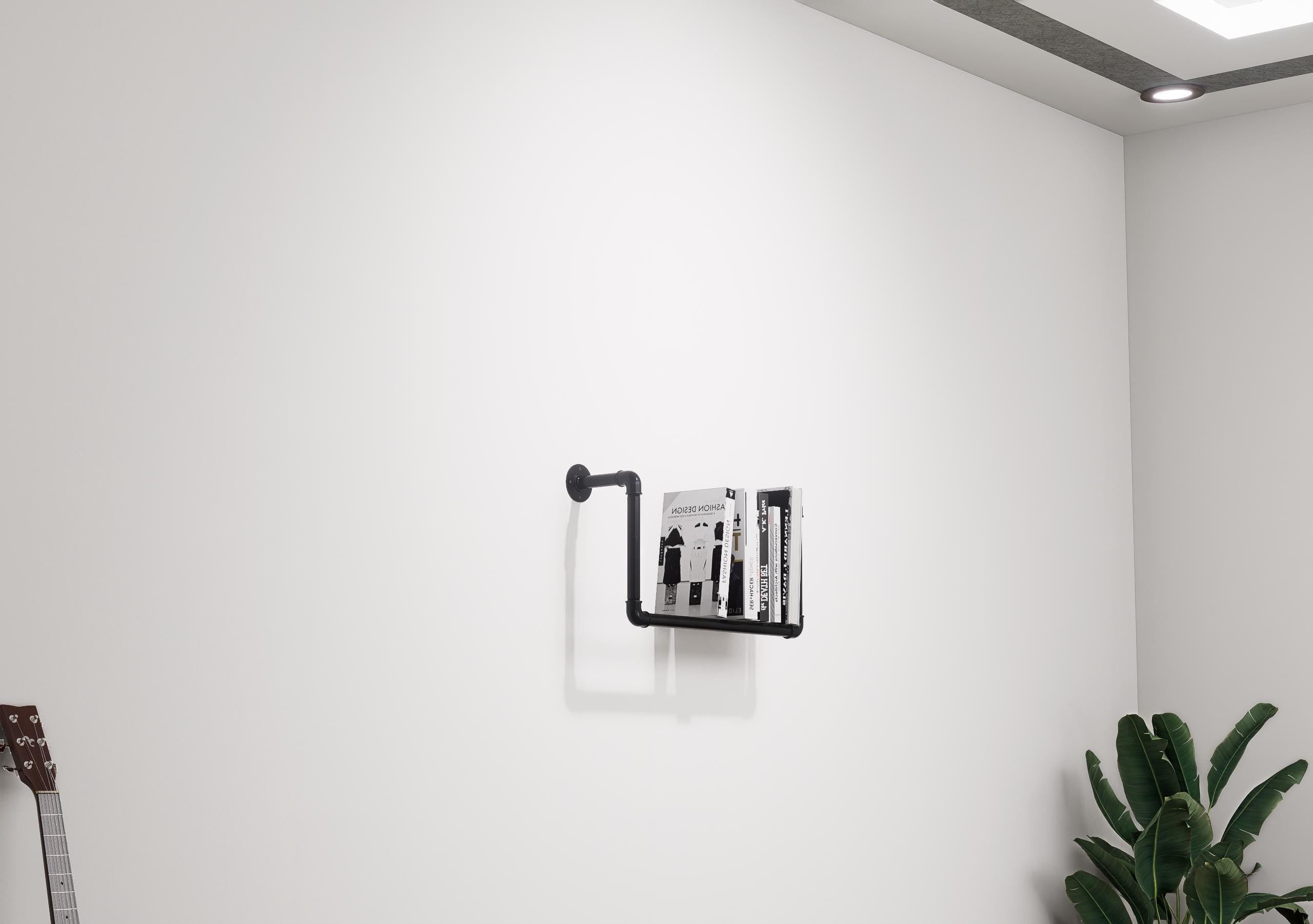 Wall Mounted Bookshelf - Pipe Design  Custom Made