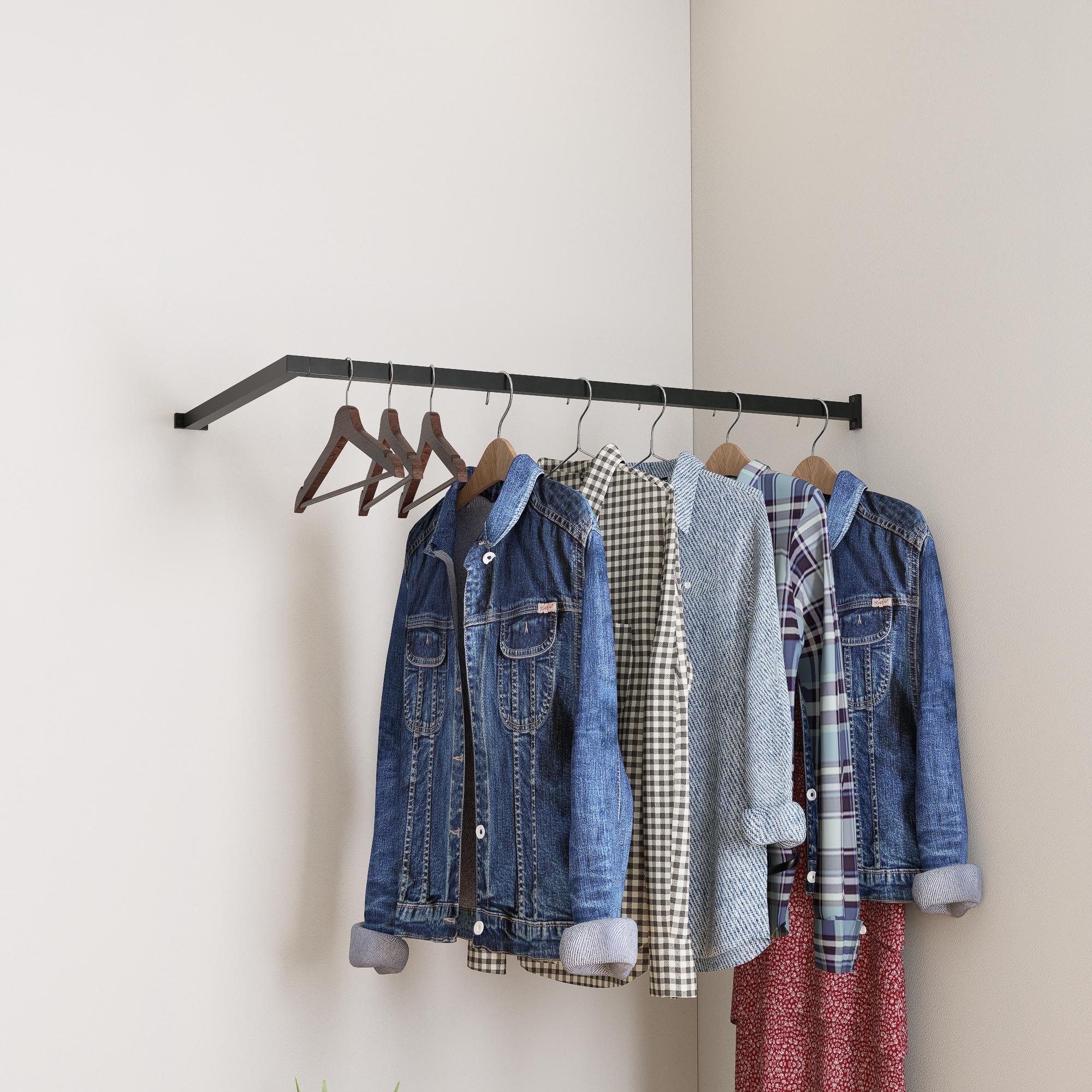 Custom Wall Mounted Clothing Rack – Heavy Duty Iron