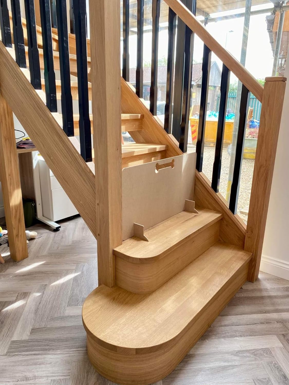 DOG BARRIER GATE - Portable Wooden Stopper for Stairs