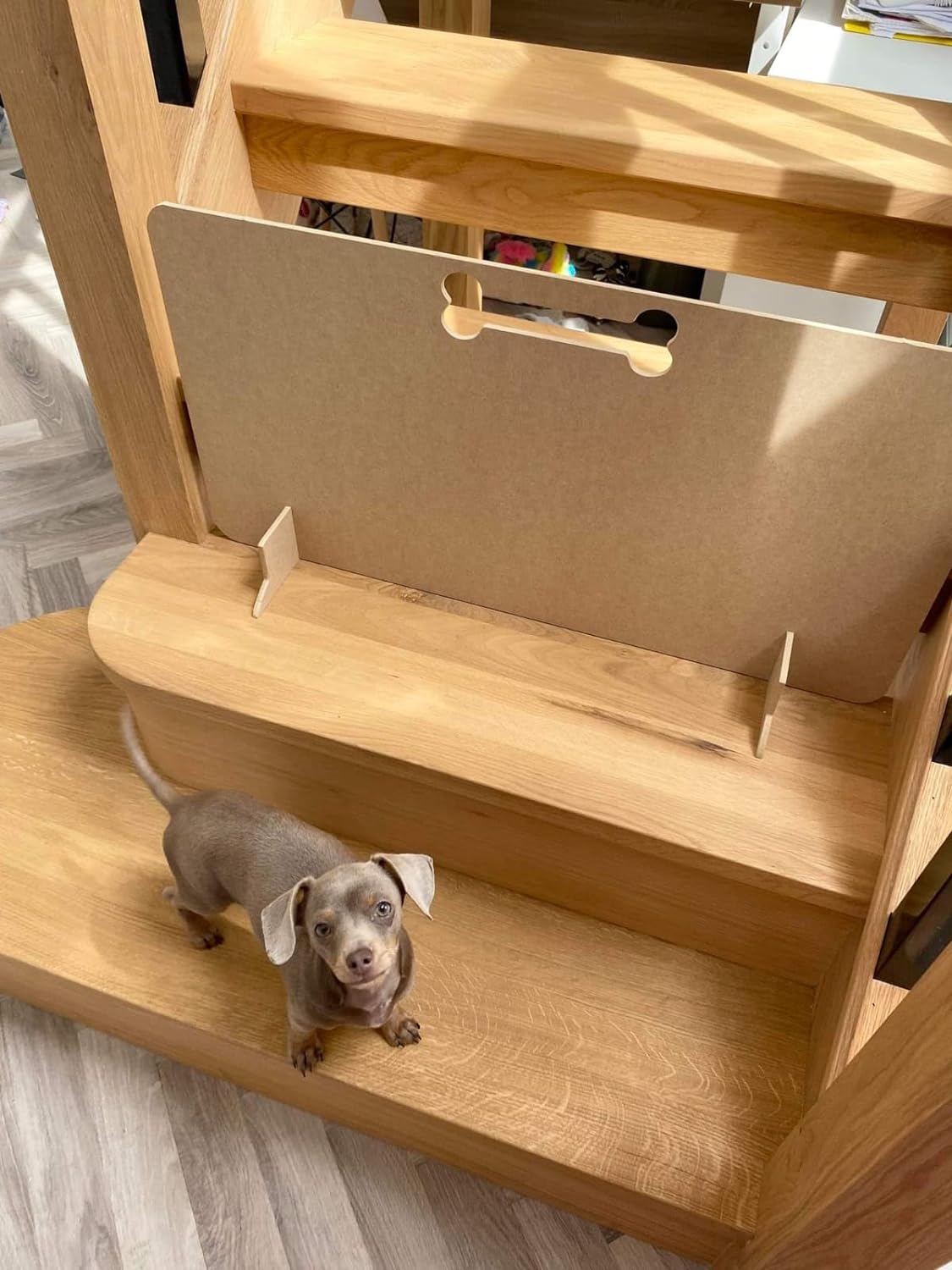 DOG BARRIER GATE - Portable Wooden Stopper for Stairs