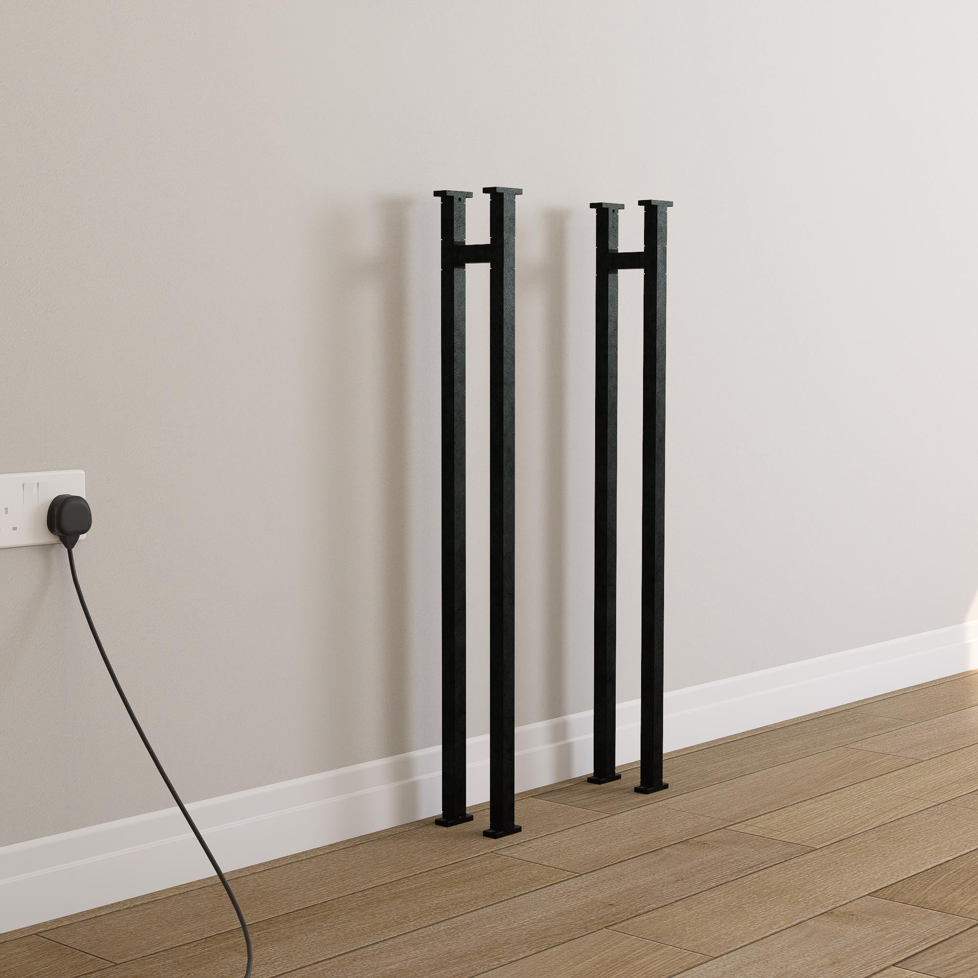 Hallway console, skinny behind couch table, slim wood handmade furniture for home and office, entryway high table, Black