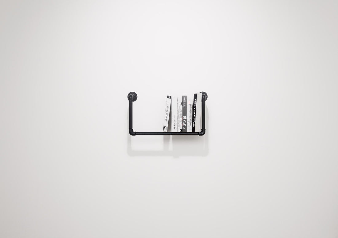 Wall Mounted Bookshelf - Pipe Design  Custom Made