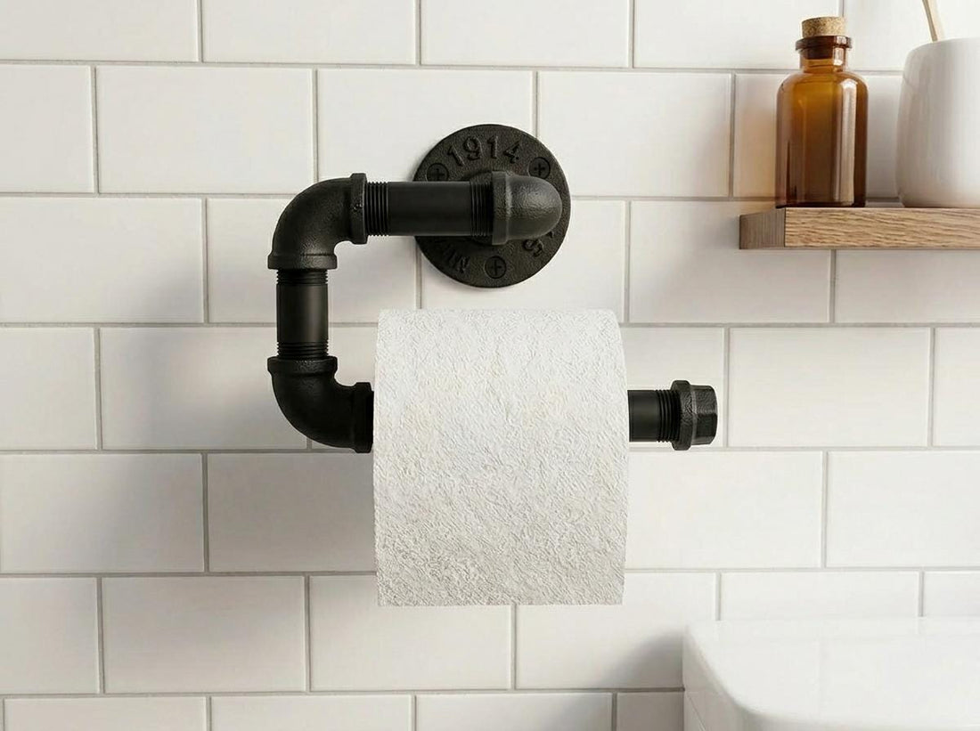 Industrial Pipe Toilet Roll Holder – Steampunk