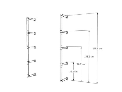 Industrial Multi-Tier Shelf Brackets | Heavy Duty Wall Shelf Supports | Floating Shelving Hardware for Home, Office, Retail Displays