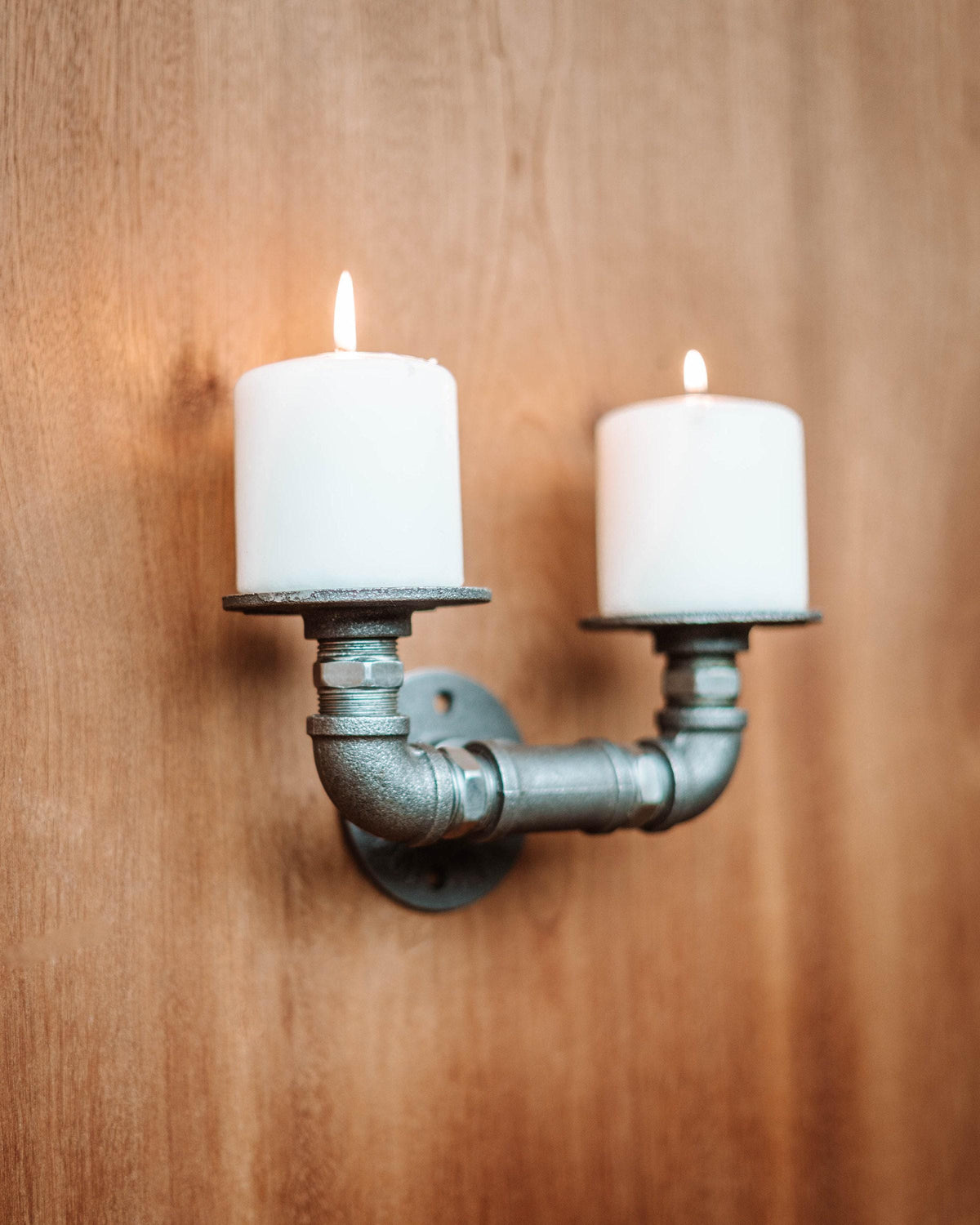 Double Pipe Wall Candle Holder – Urban Style