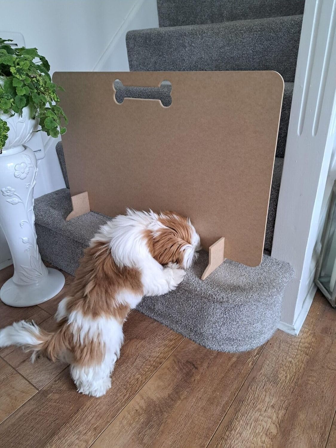 DOG BARRIER GATE - Portable Wooden Stopper for Stairs
