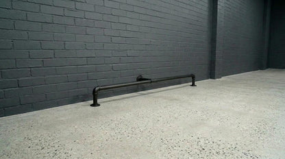 Industrial Foot Rest Rail | Bar Foot Rail Black Steel | Wall Mounted Pub Foot Rail | Home Bar Footrest Kitchen Island