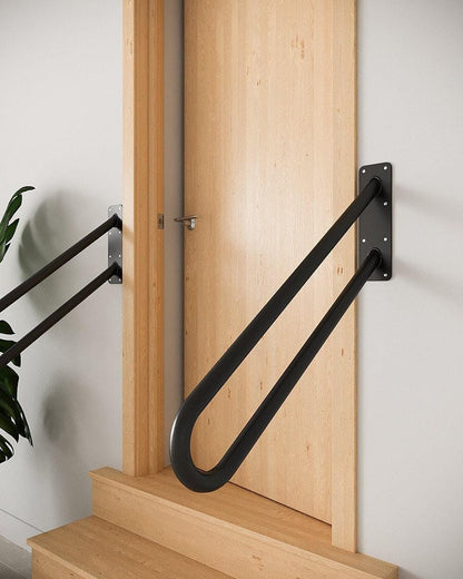 Stairs Grab Rail Safety mobility grab rails Handrail for Stairs 1-3 step rails for indoor Stairs Wall Mount Metal Iron pipe Black