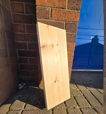 Recycled Timber Chunky Shelf: Sanded Edge Wooden Shelving (30cm-140cm)