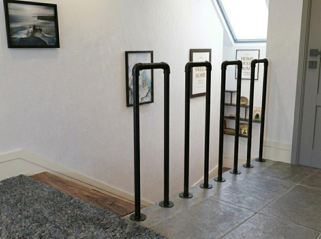 Stair Handrail: Matte Black Grab Bar