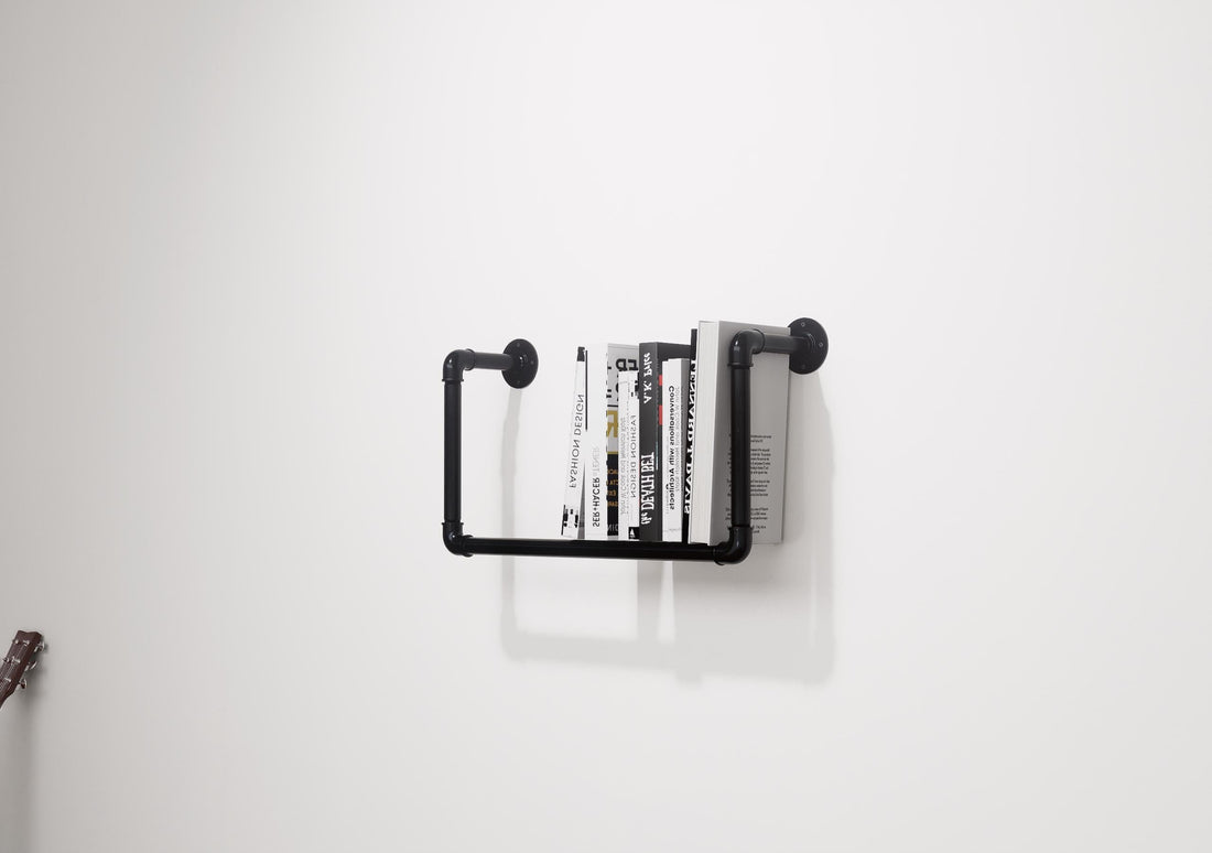 Wall Mounted Bookshelf - Pipe Design  Custom Made