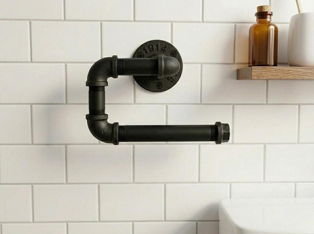 Industrial Pipe Toilet Roll Holder – Steampunk