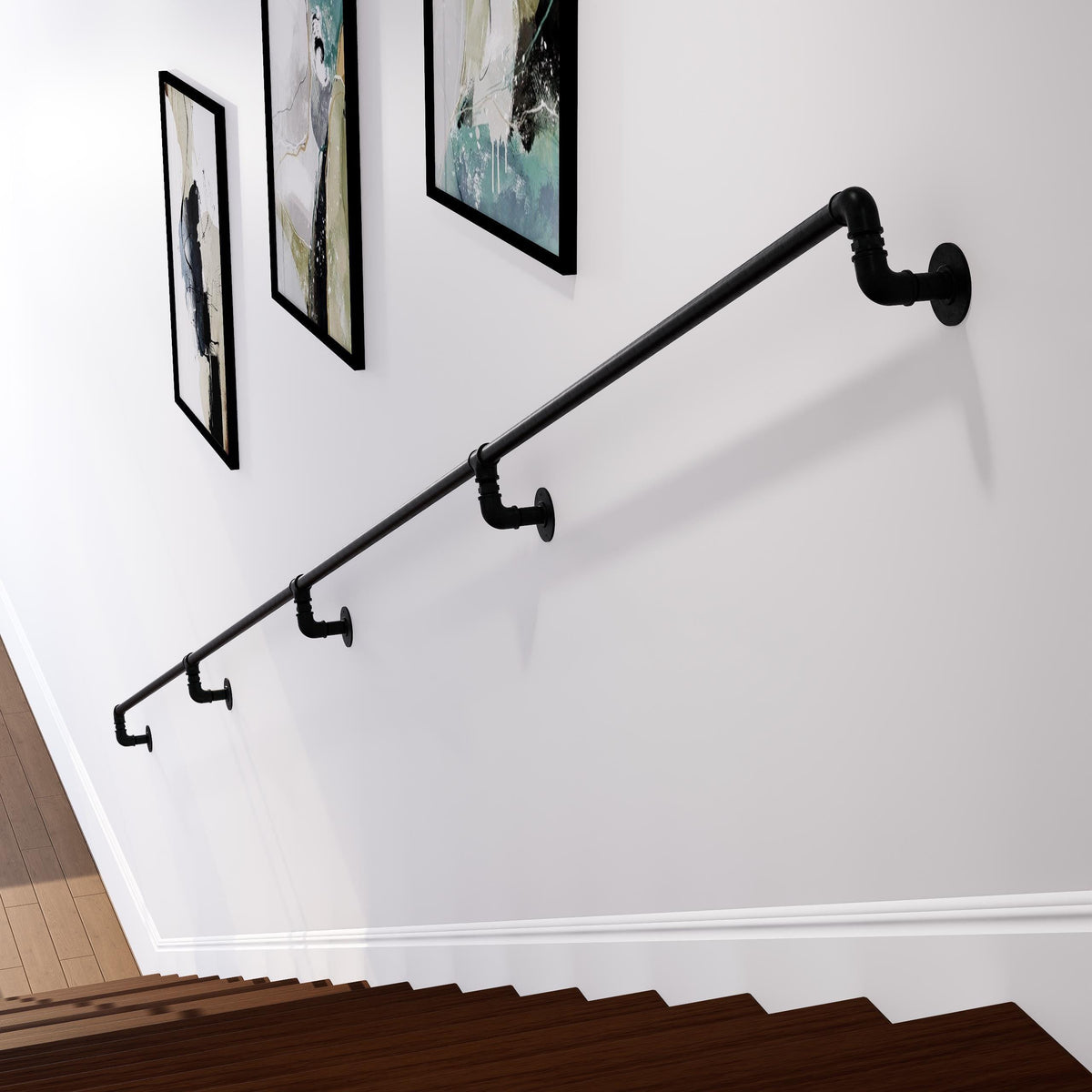 Handmade Cast Iron Stair Handrail – Vintage Pipe