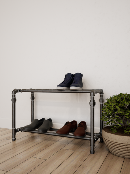 Industrial pipe sales shoe rack diy