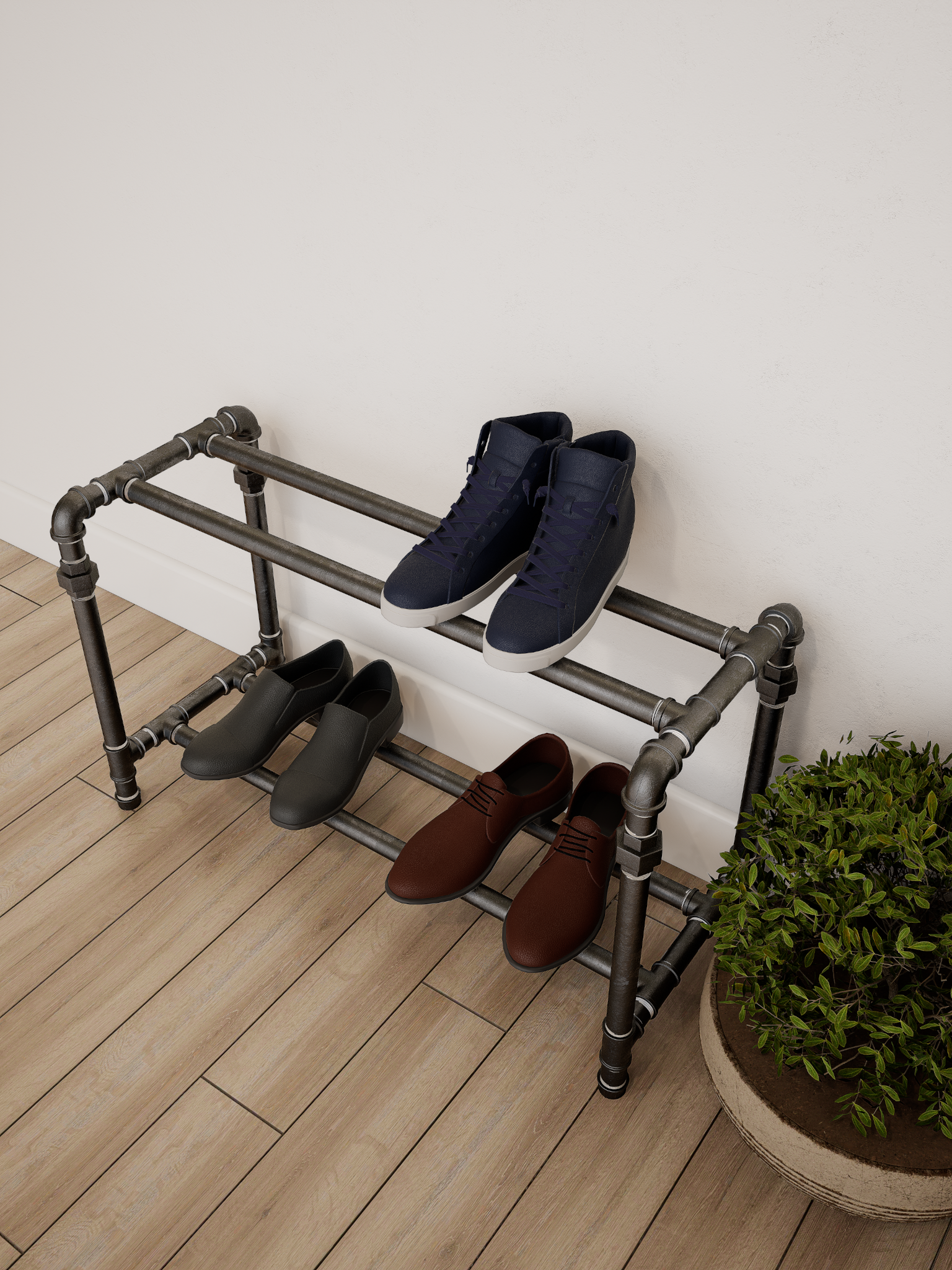 Two Tiered Shoe Rack Storage