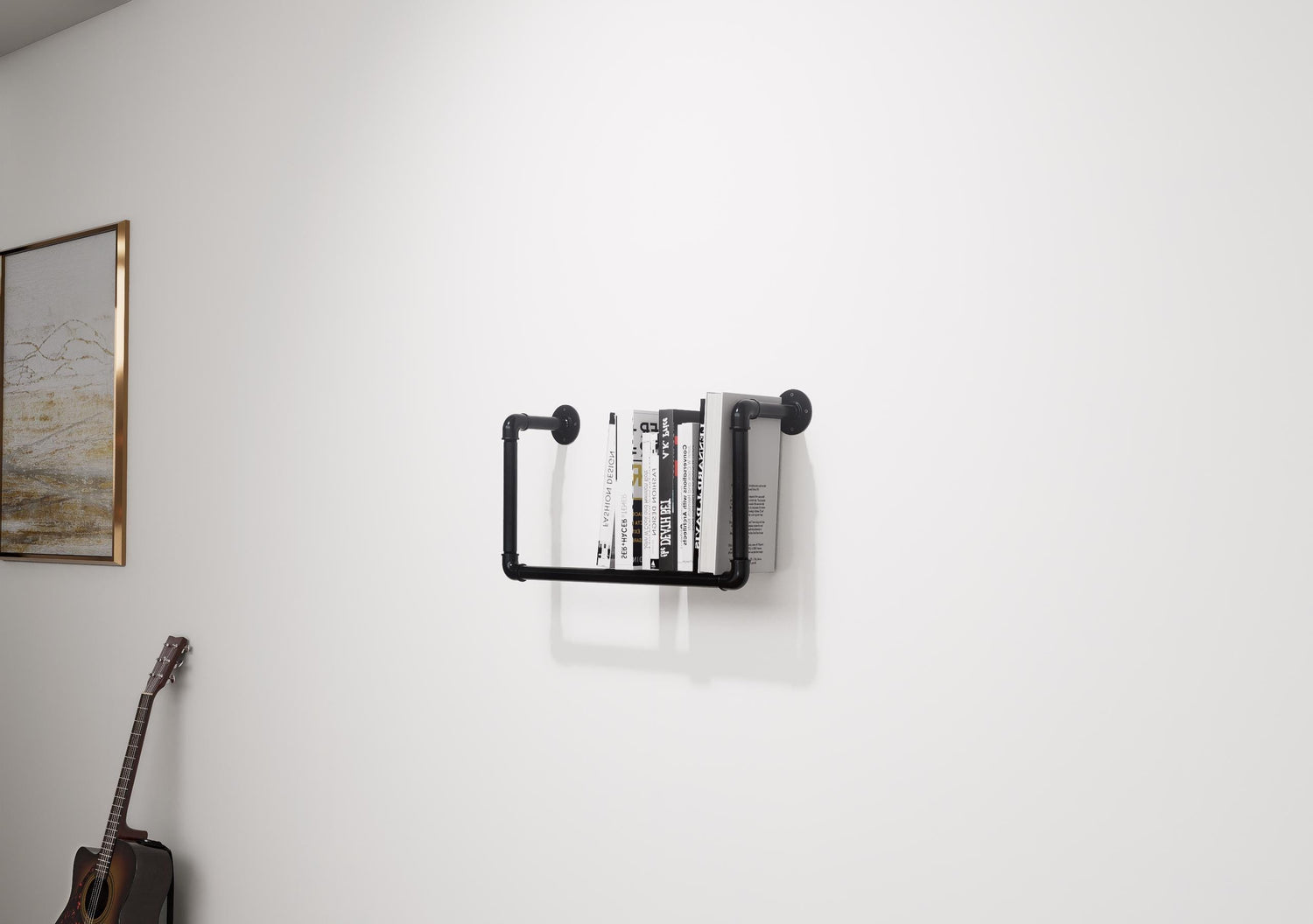 Wall Mounted Bookshelf - Pipe Design  Custom Made