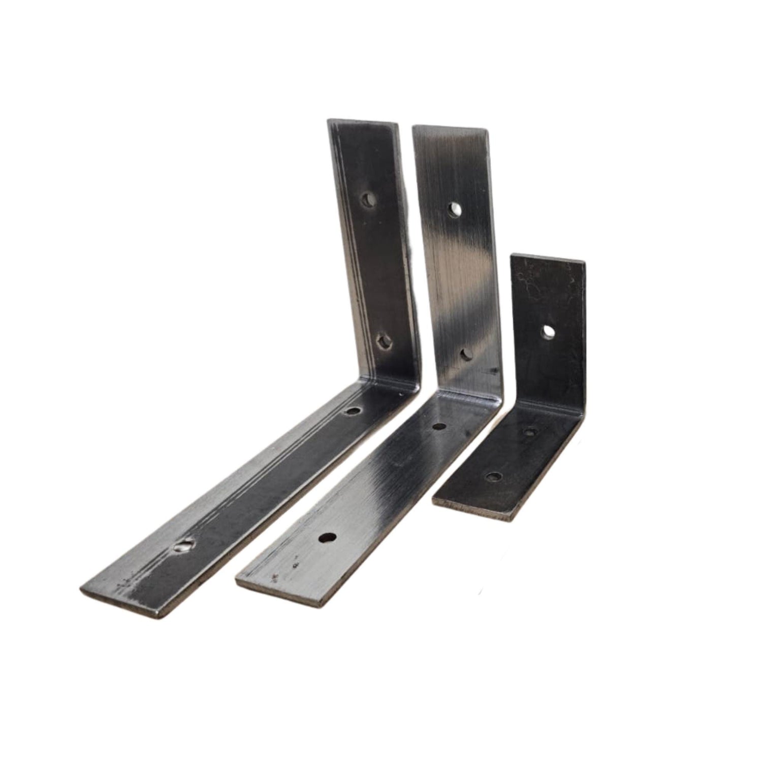 Pair of Heavy Duty Steel Shelf Brackets: Sturdy DIY Wall Mount Supports