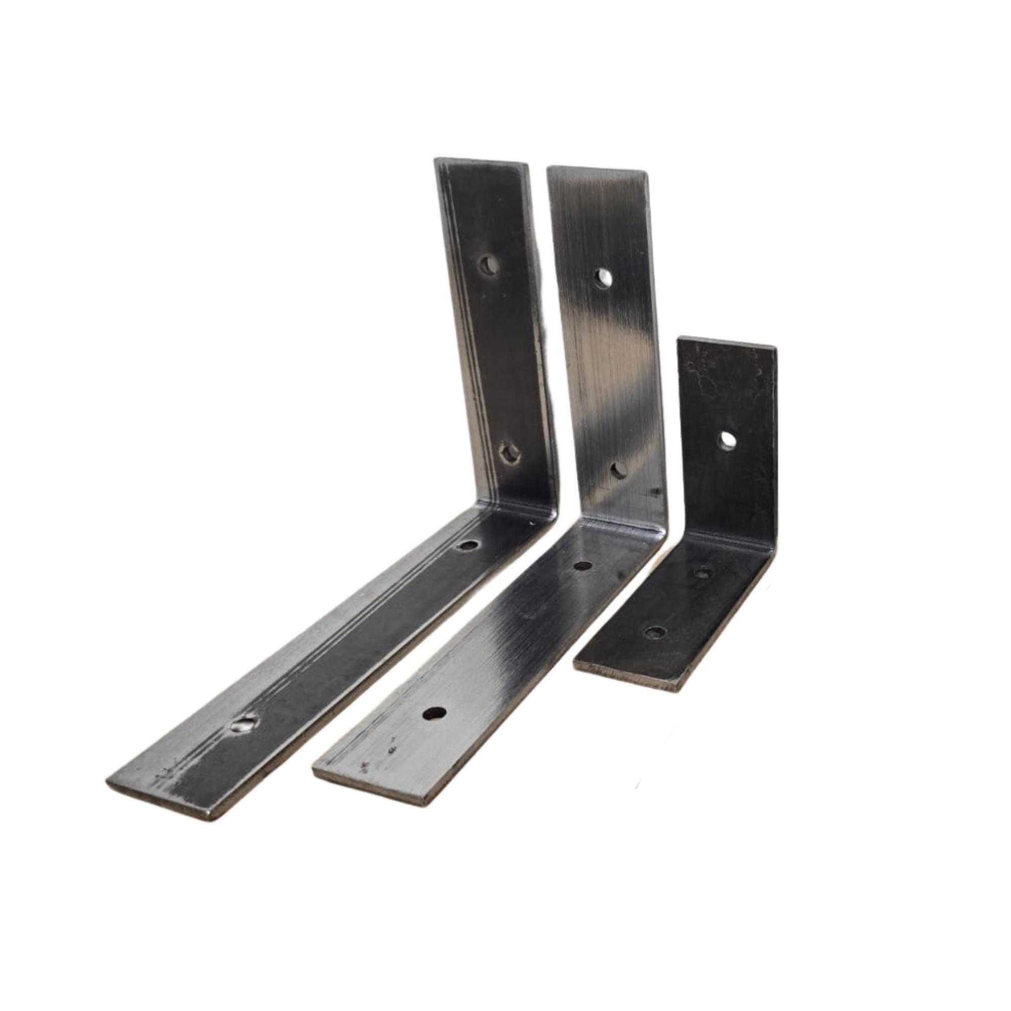Pair of Heavy Duty Steel Shelf Brackets: Sturdy DIY Wall Mount Supports