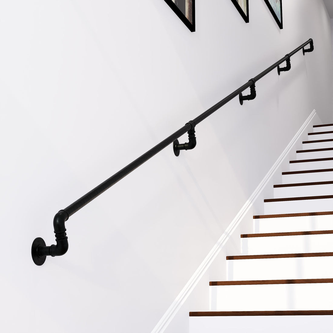 Handmade Cast Iron Stair Handrail – Vintage Pipe