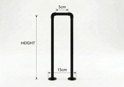 Industrial Stair Barrier Heavy Duty Metal Stair Guard Rail Floor Mounted Safety Barrier Child &amp; Pet Stair Protection – Custom Size Available
