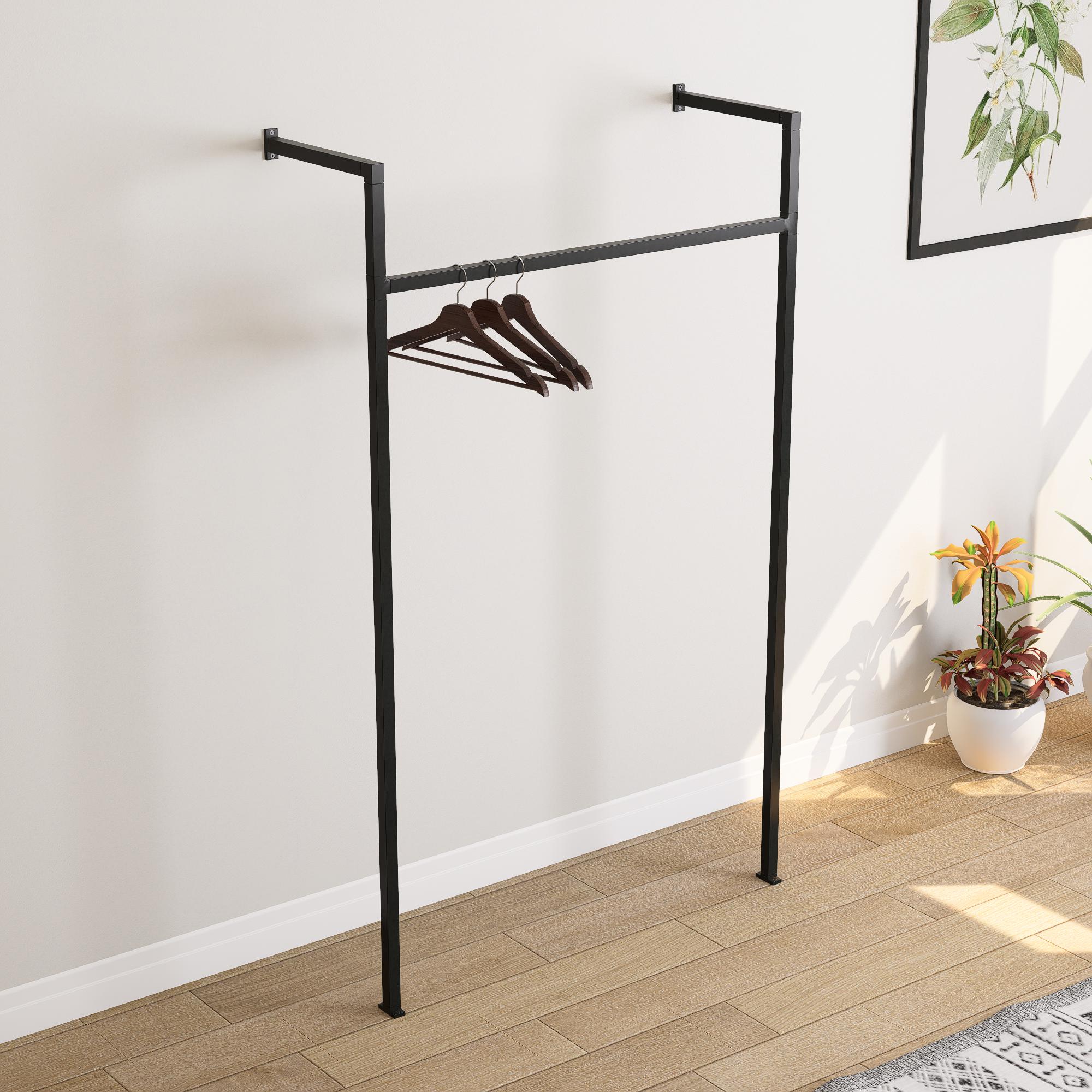 Detachable Wall-Mounted Clothing Rack – Flat Pack