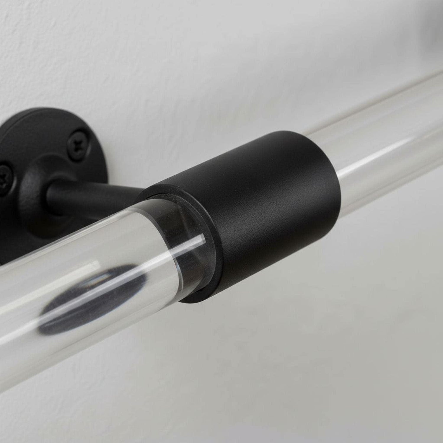 Modern Acrylic Handrail – Clear Lucite Stair Rail – Custom Made UK – Contemporary Staircase Handrail – Wall Mounted Perspex Rail