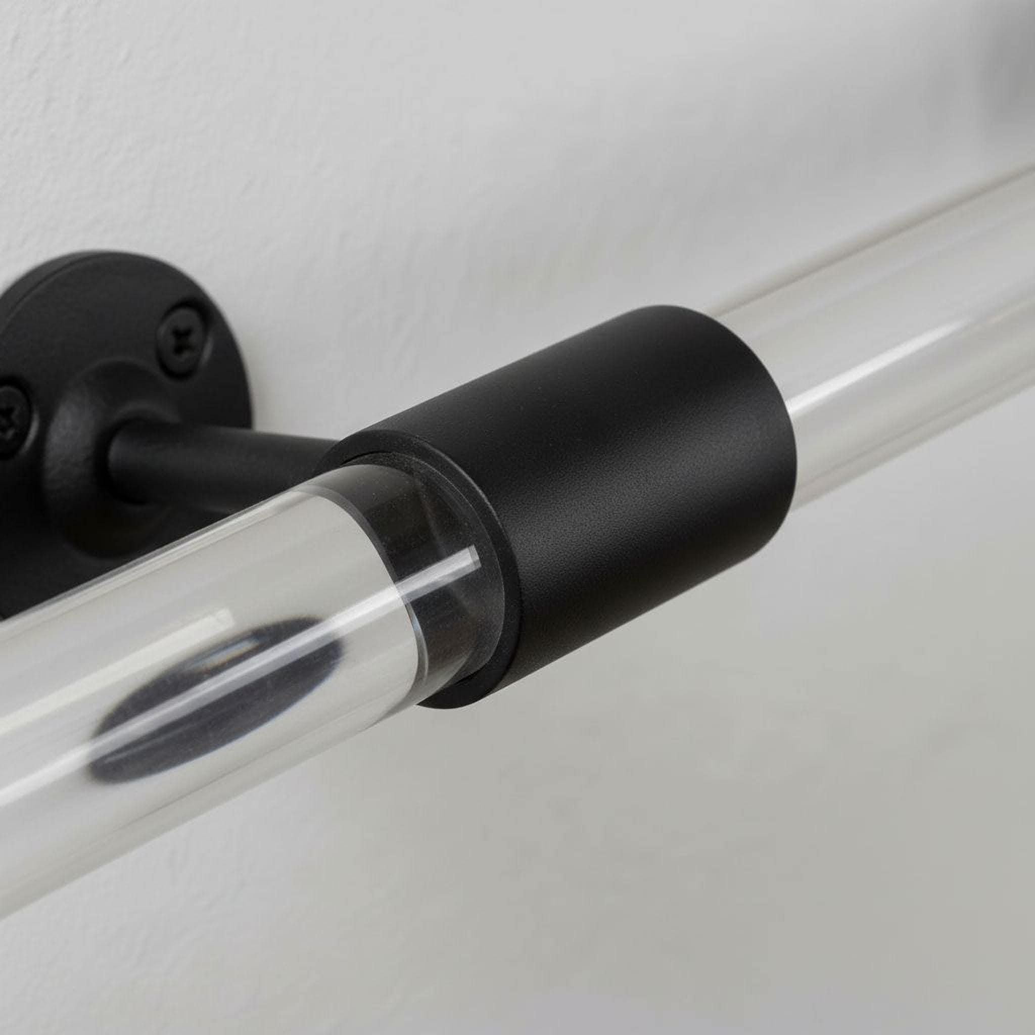 Modern Acrylic Handrail – Clear Lucite Stair Rail – Custom Made UK – Contemporary Staircase Handrail – Wall Mounted Perspex Rail