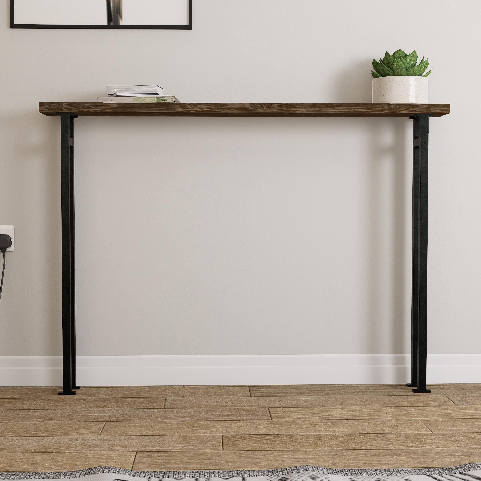Slim Black Hallway Console Table – Handmade Wood