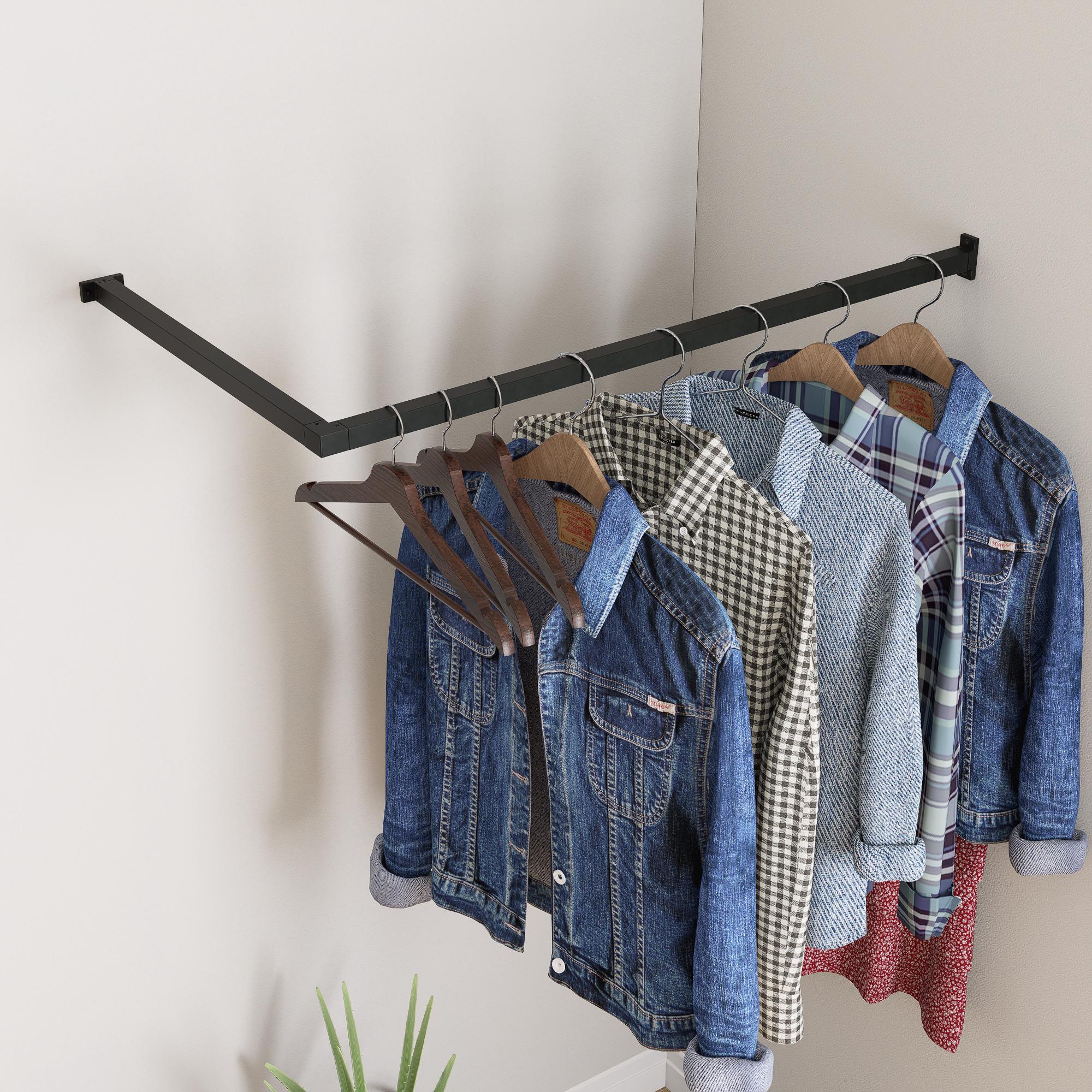 Custom Wall Mounted Clothing Rack – Heavy Duty Iron
