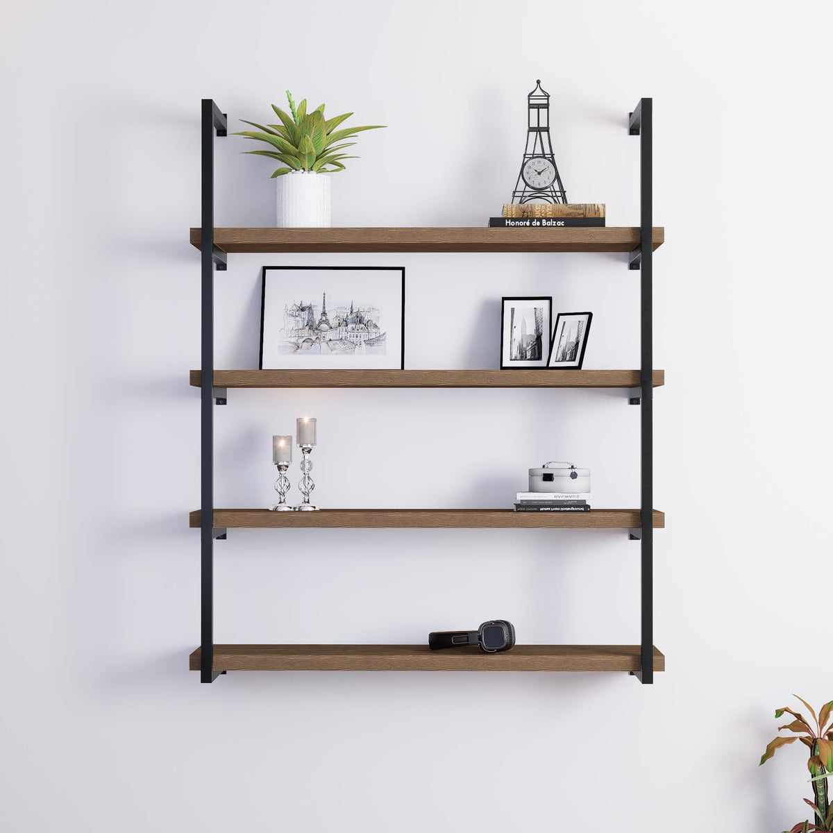 Multi-Tier Shelf Brackets: Heavy Duty Floating Shelving Hardware