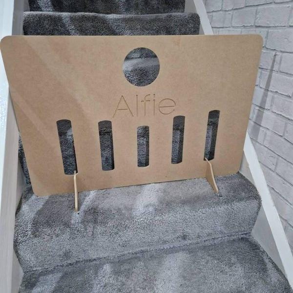 Dog Barrier Gate – Personalised Wooden Pet Stopper
