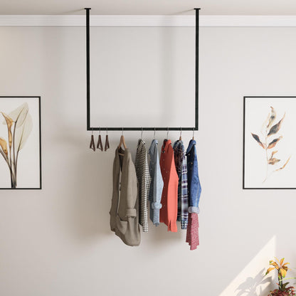 Ceiling Clothes Rack Minimalist Clothing Rail for Storage &amp; Retail Display – Space-Saving Ceiling Clothing Rack