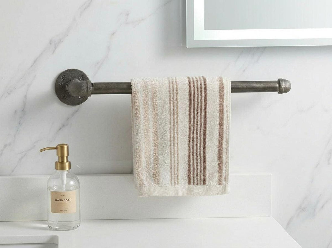 Industrial Pipe Towel Bar – Custom Length