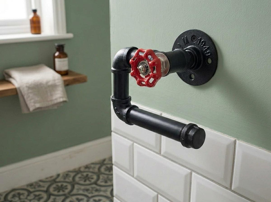 Industrial Cast Iron Pipe Toilet Paper Holder – RollDock