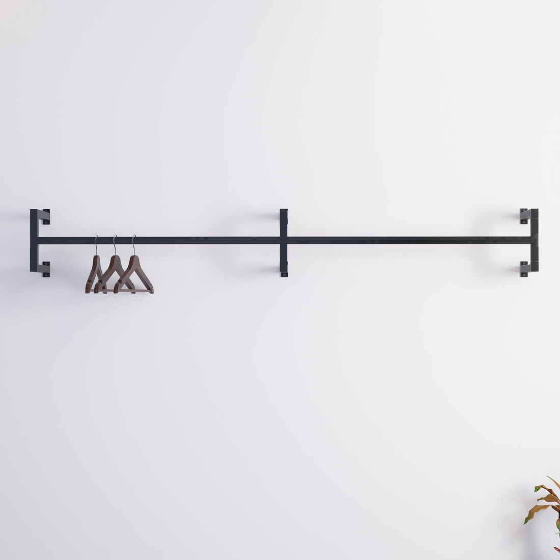 Minimalist Double Clothes Rail – Wall Mounted
