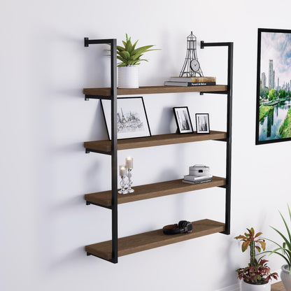 Industrial Multi-Tier Shelf Brackets | Heavy Duty Wall Shelf Supports | Floating Shelving Hardware for Home, Office, Retail Displays