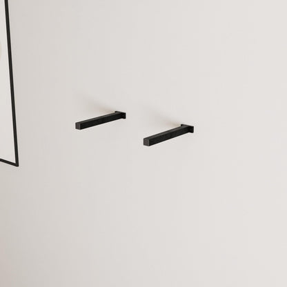 Minimalist Shelf Brackets – 2 Square Steel Piping Brackets – Industrial Wall Mount – Heavy-Duty Shelf Support - Shelf Not Included