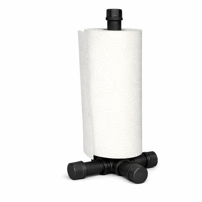 Handmade Industrial Pipe Toilet Roll Holder | Rustic Farmhouse Steampunk Bathroom Decor | Custom Pipe Toilet Paper Stand