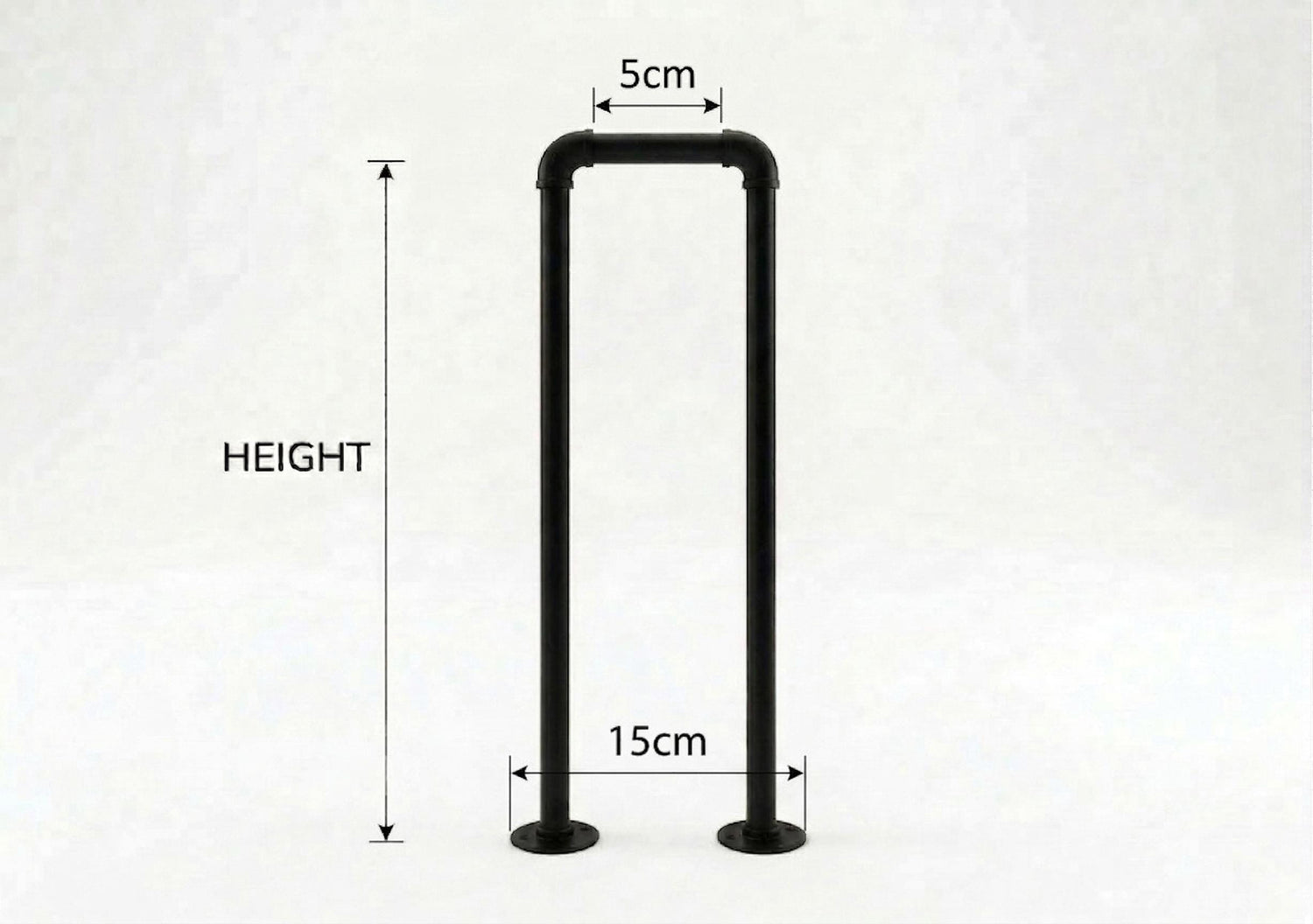 Stair Handrail: Matte Black Grab Bar
