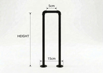 Stair Handrail: Matte Black Grab Bar
