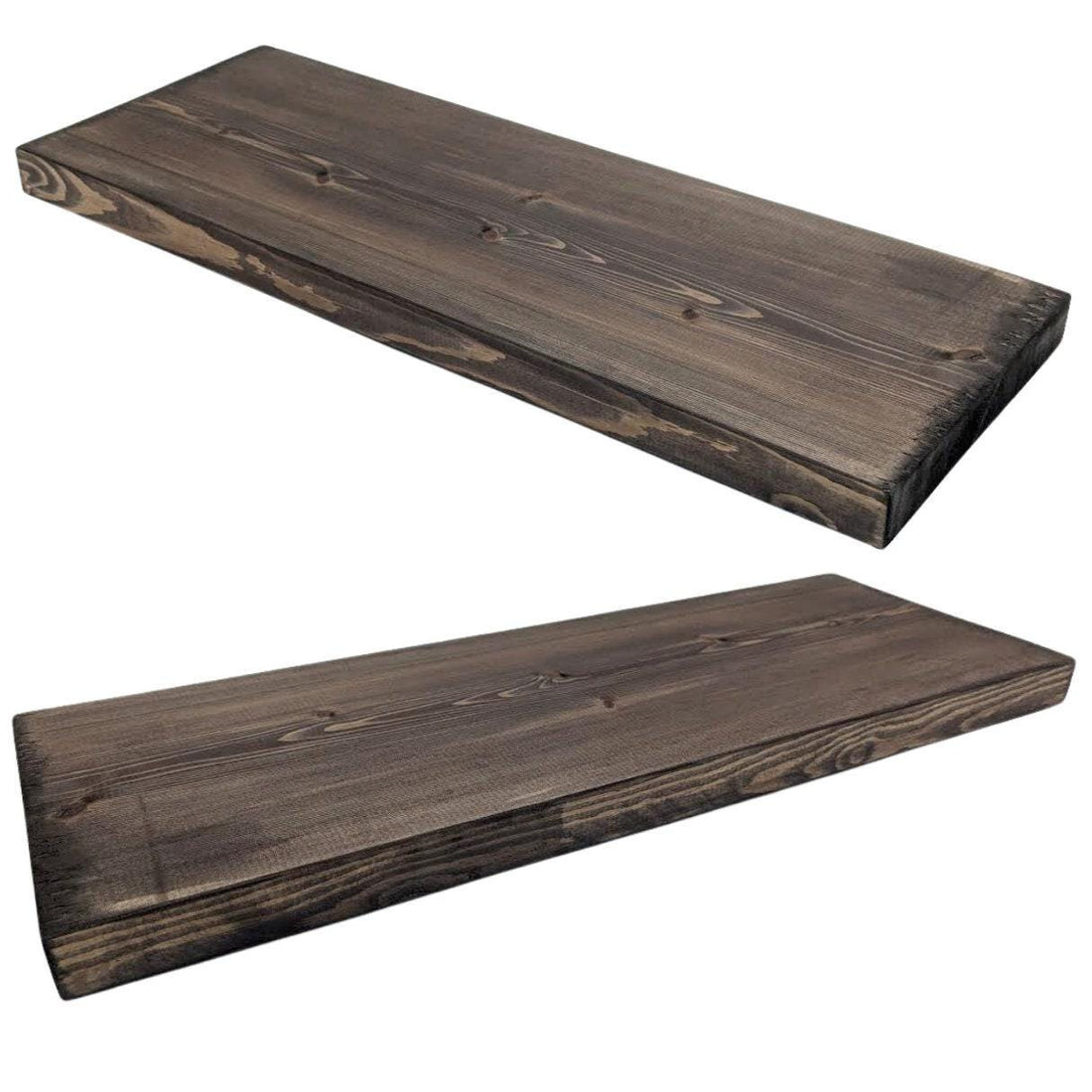 Handcrafted Reclaimed Wood Shelves: Rustic Sanded Finish, Custom Sizes