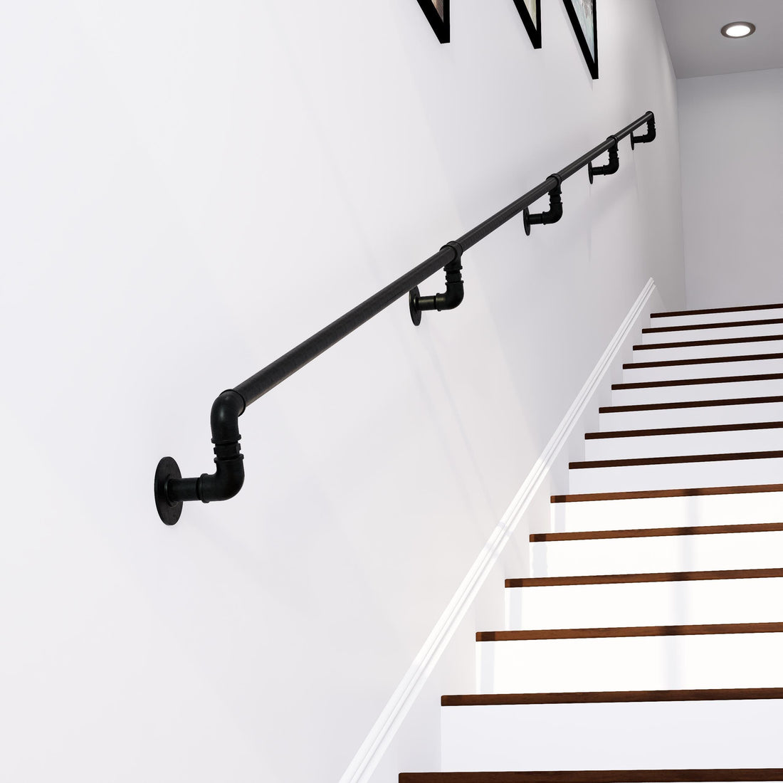 Handmade Cast Iron Stair Handrail – Vintage Pipe