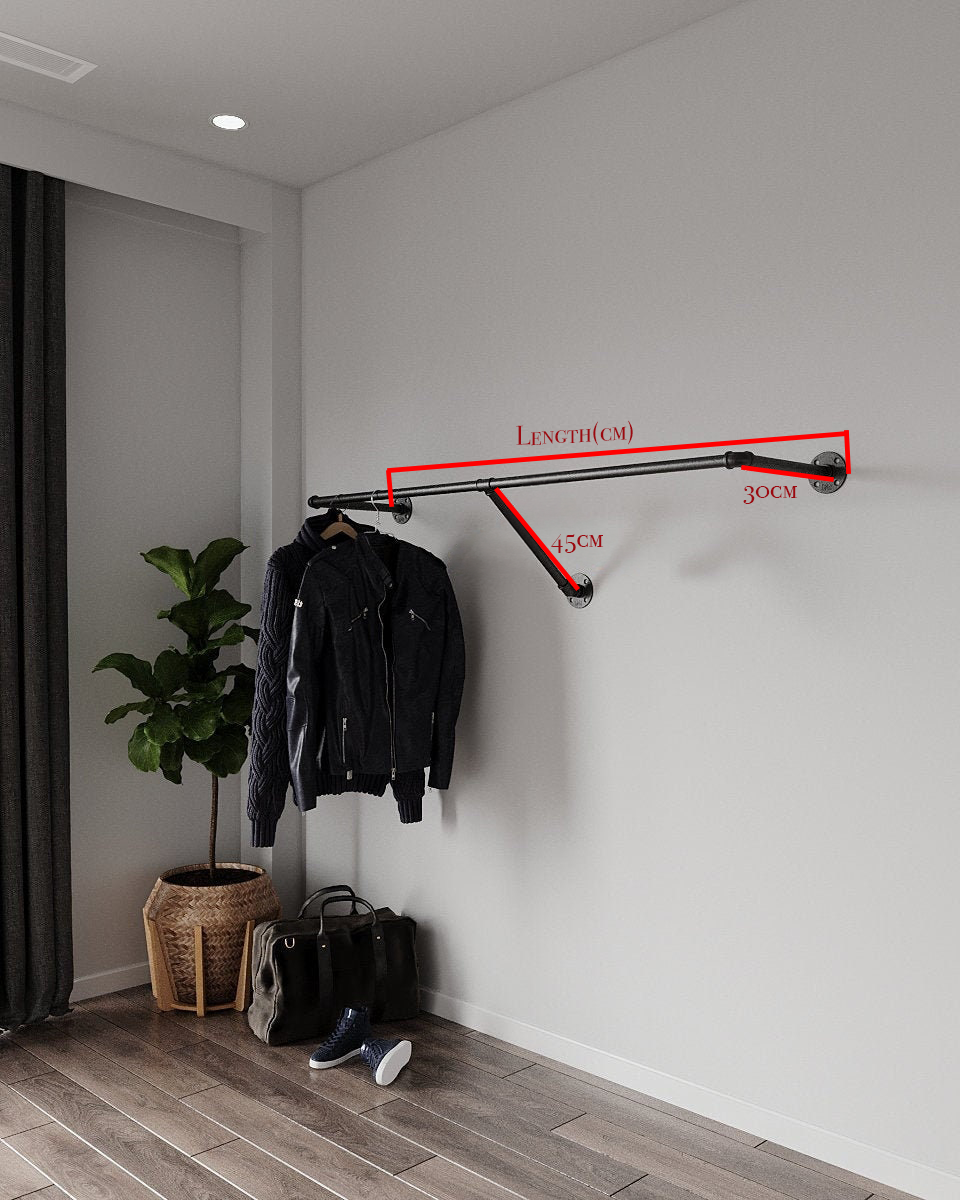Pipe Wall Mounted Clothes Rack