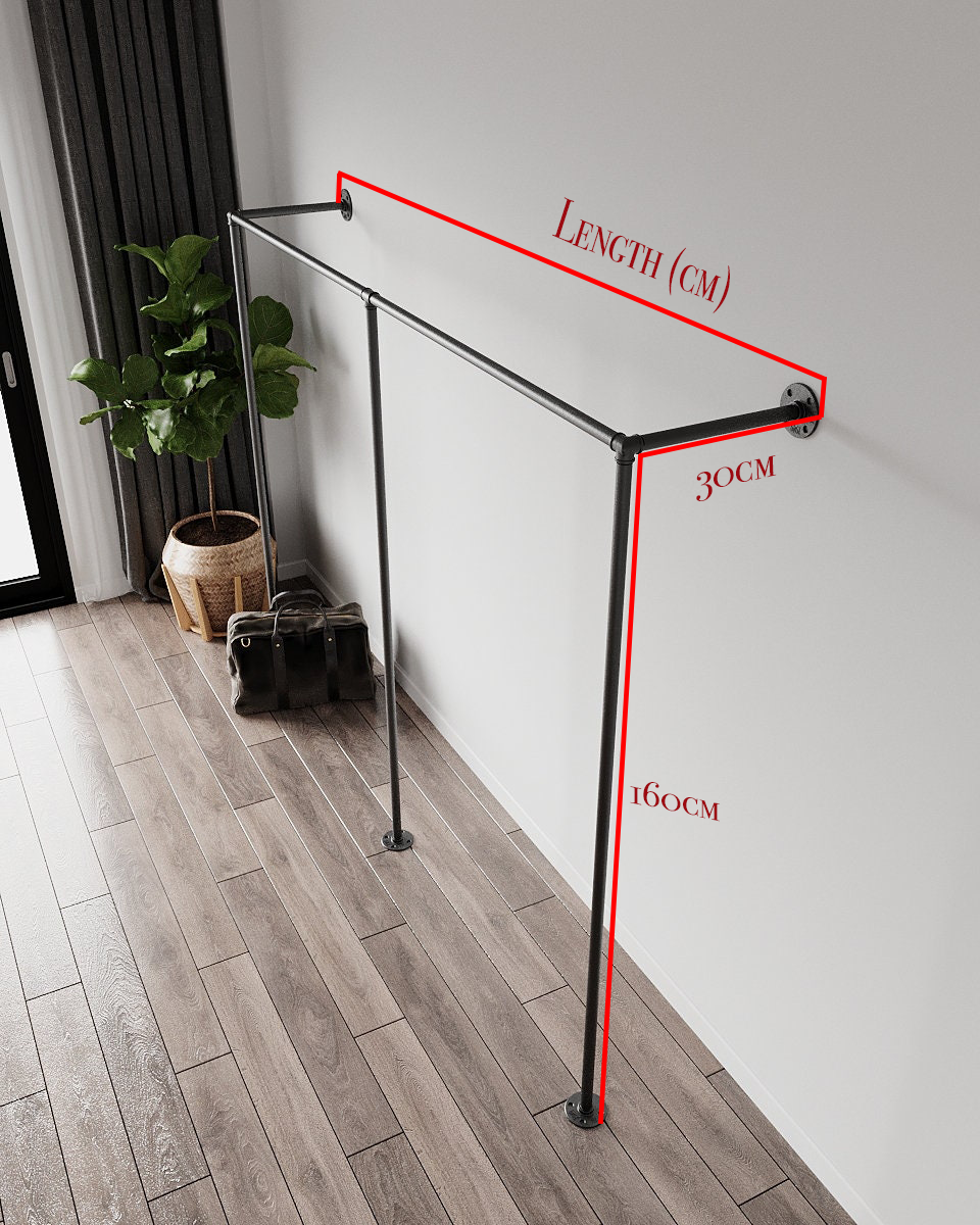 Walk-In Wardrobe System Pipe Clothes Rack, a sturdy iron solution for racking long dresses and bridal clothes, suitable for various styles and spaces.