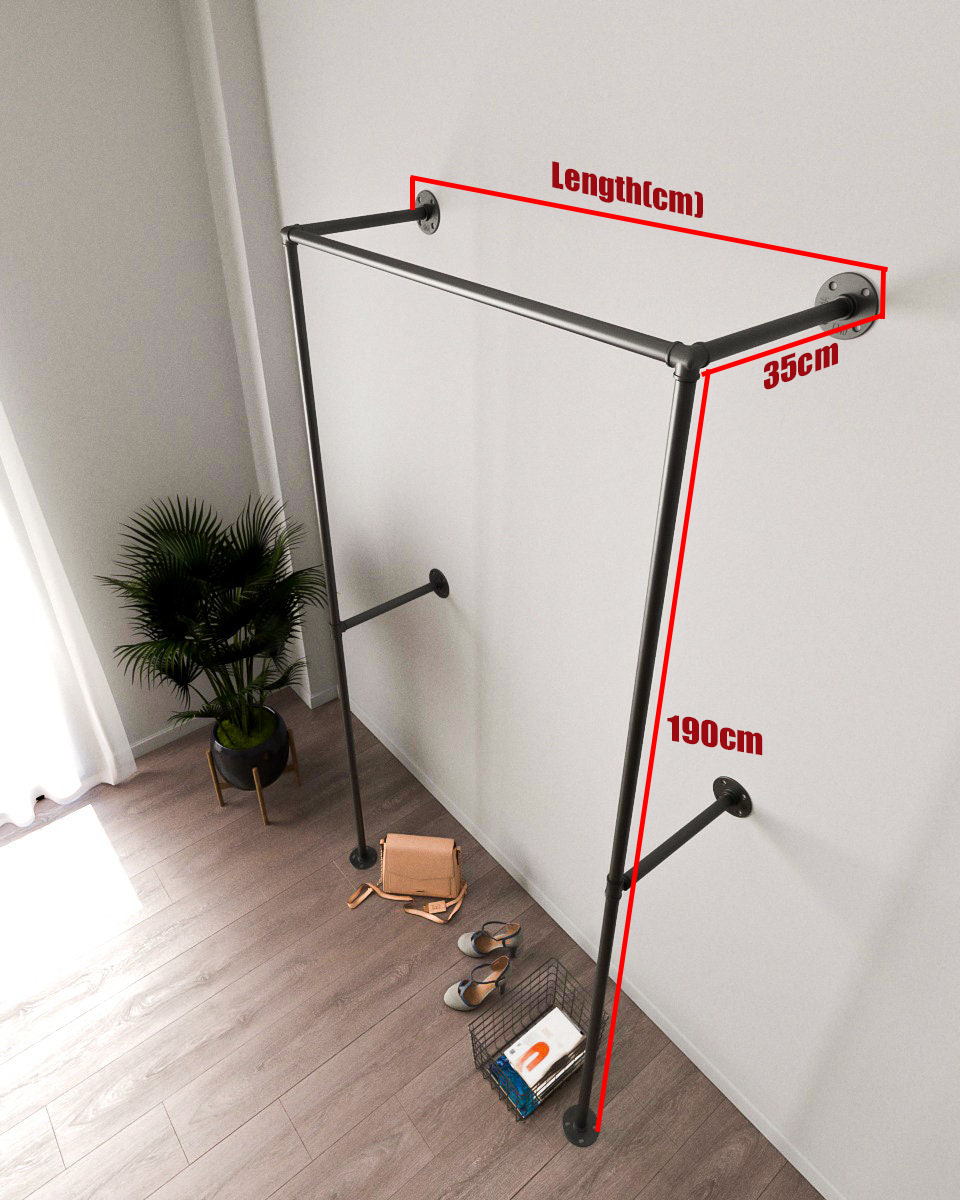 Stylish Open Wardrobe Clothes Rail, showcasing its classic design  clothing rack pipe rack