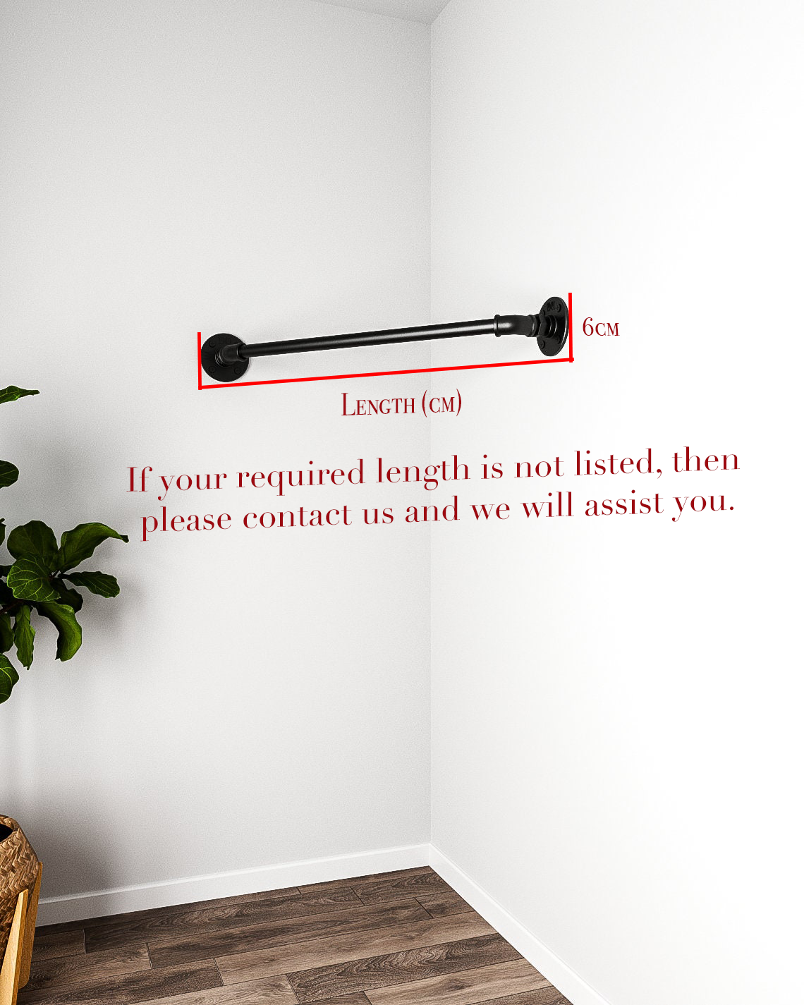 Amos Corner Industrial Pipe Wall Mounted Clothes Rack, a sturdy and customizable clothes hanger rack.