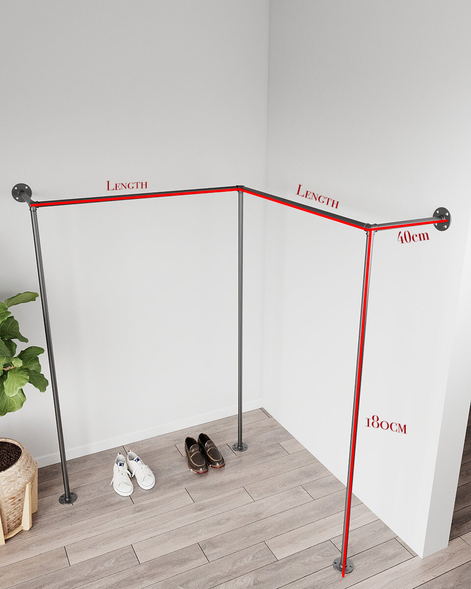 Durable pipe Corner Clothing Rack