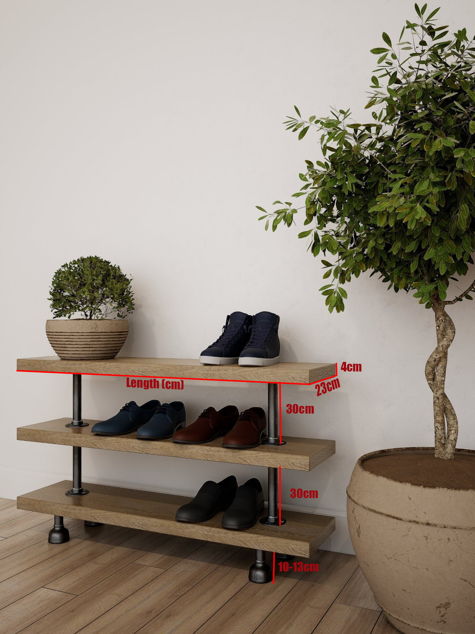 Simple shoe rack discount wooden
