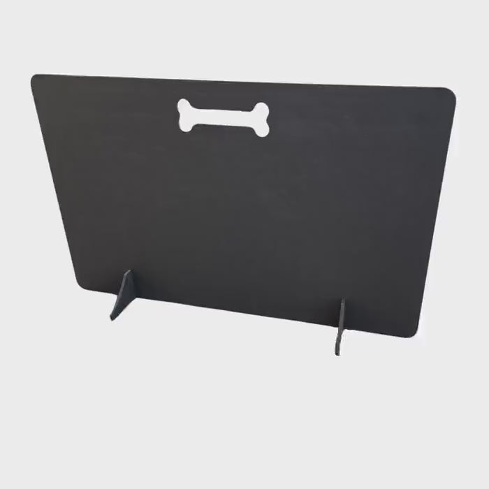 Charger la vidéo : Black Wooden Dog Barrier: Portable Stair Safety Gate