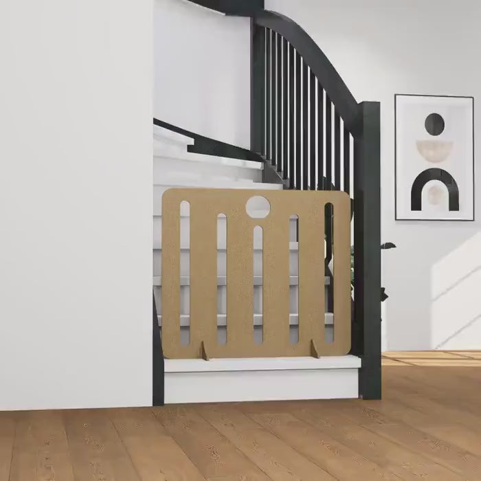 Load video: Free Standing Wooden Pet Gate for Dogs